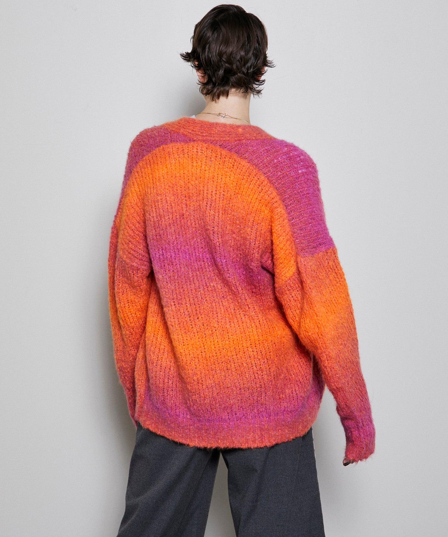 【SALE】Italian Alpaca Gradation Knit Cardigan