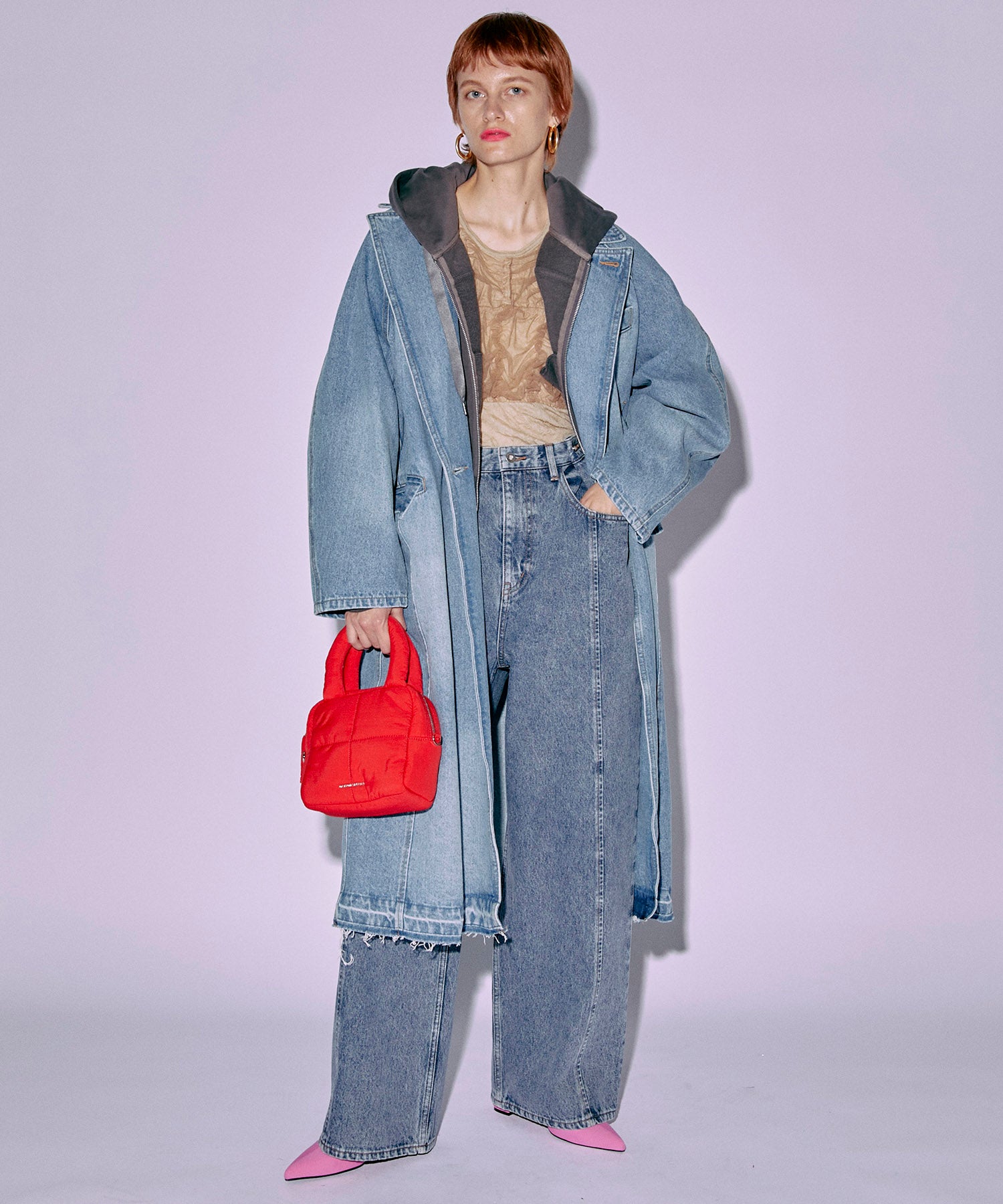 【SALE】Washed Denim Coat