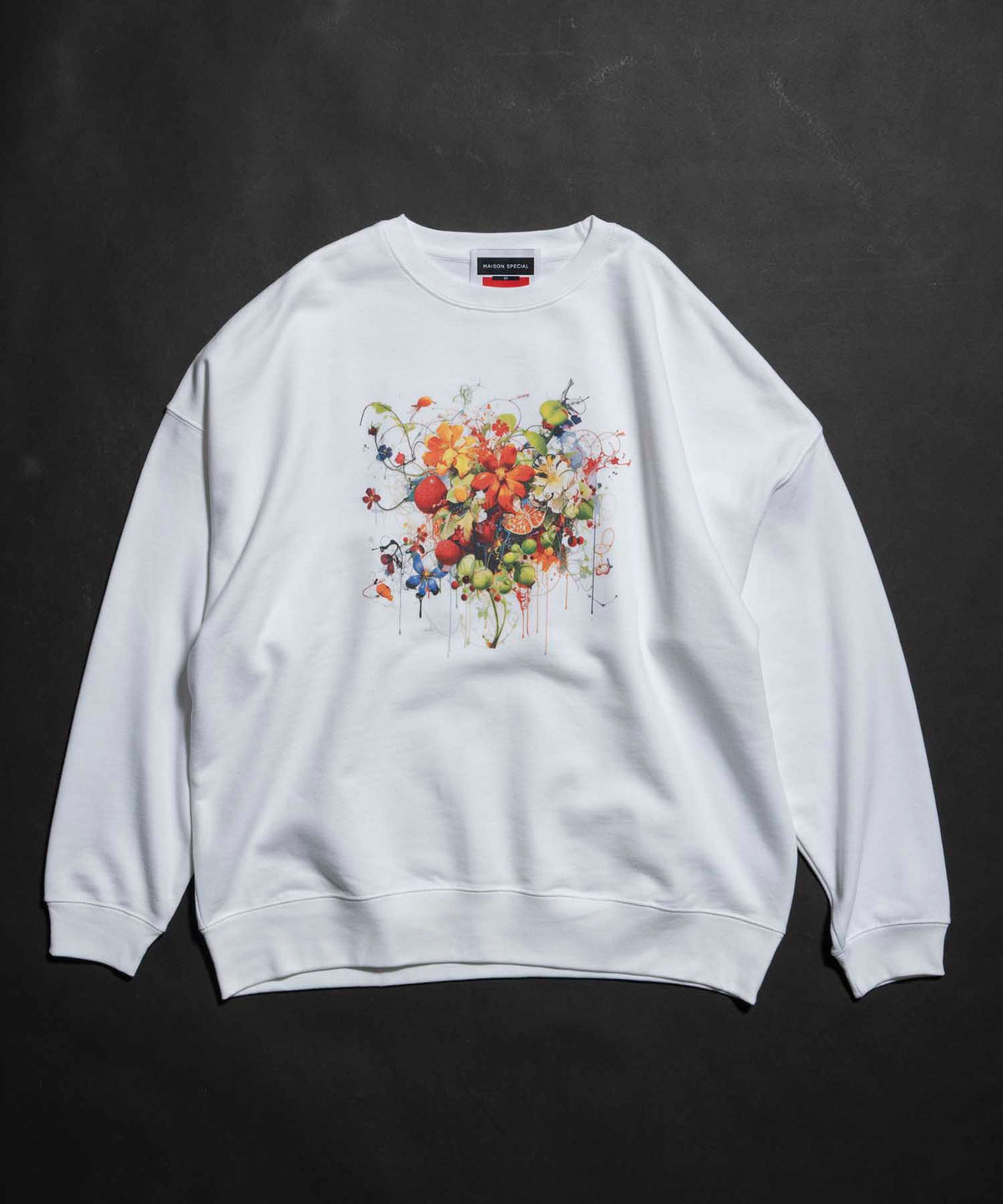 Multi Graphic Prime-Over Crew Neck Sweat Pullover