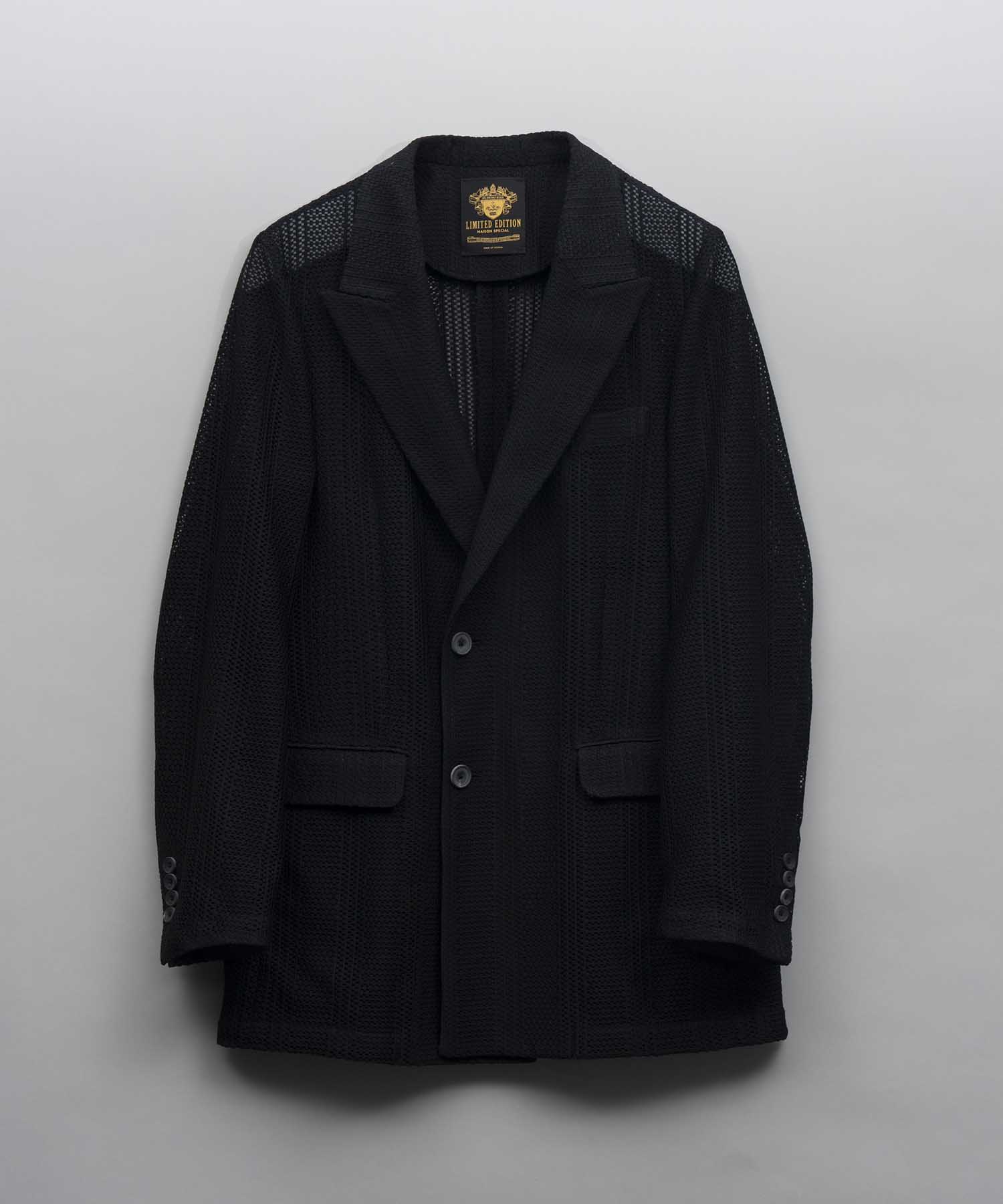 【LIMITED EDITION】Dress-Over Peaked Lapel Semi-Double Tailored Jacket