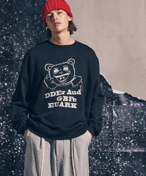 Multi Graphic Prime-Over Crew Neck Sweat Pullover