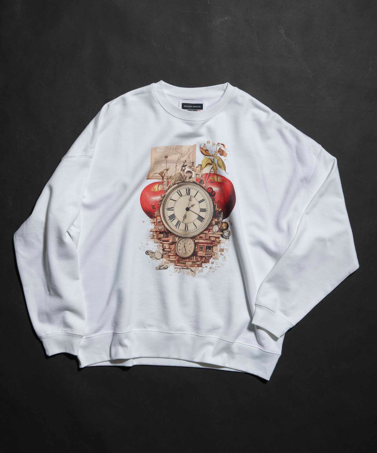 Multi Graphic Prime-Over Crew Neck Sweat Pullover