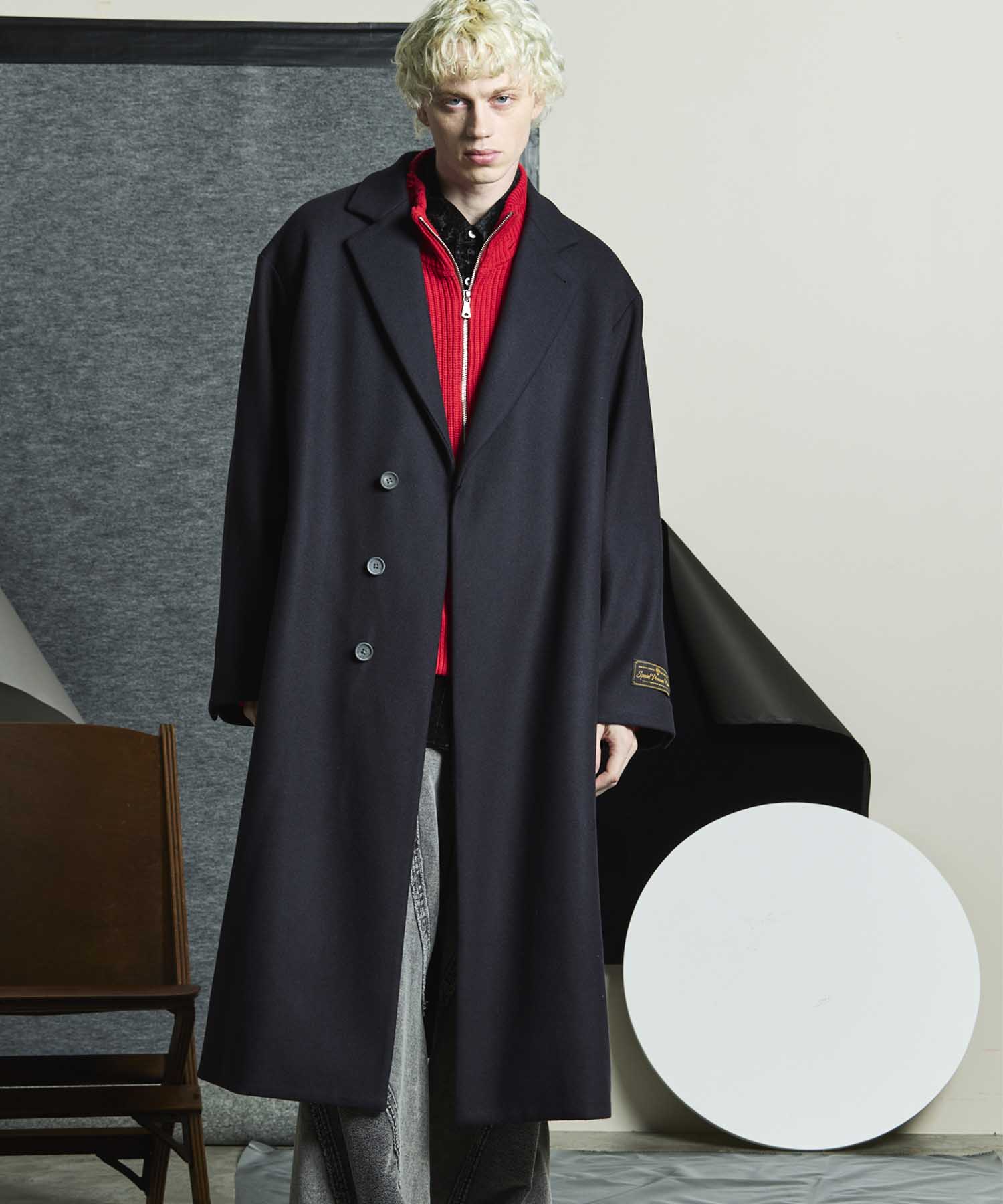 Super170s Prime-Over Melton Chesterfield Coat