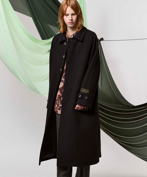 Super170s Prime-Over Melton Balmachan Coat