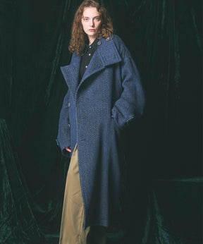 【Italian Dead Stock Fabric】Prime-Over Stand Collar Coat