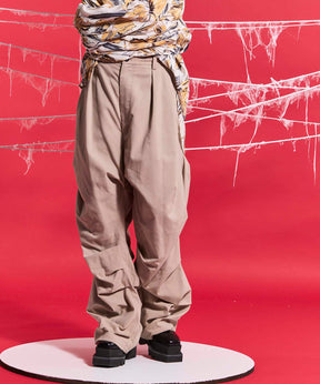 Prime-Wide Random Tucks Parachute Pants