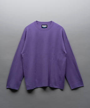 18G Anti-Pilling Milan Ribs Washable Wool Prime-Over Crew Neck Knit Pullover