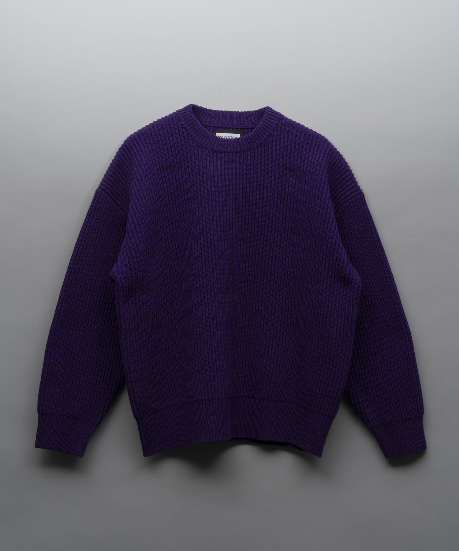 Prime-Over  Rib Crew Neck Knit Pullover