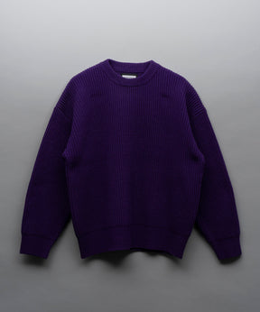 Prime-Over  Rib Crew Neck Knit Pullover