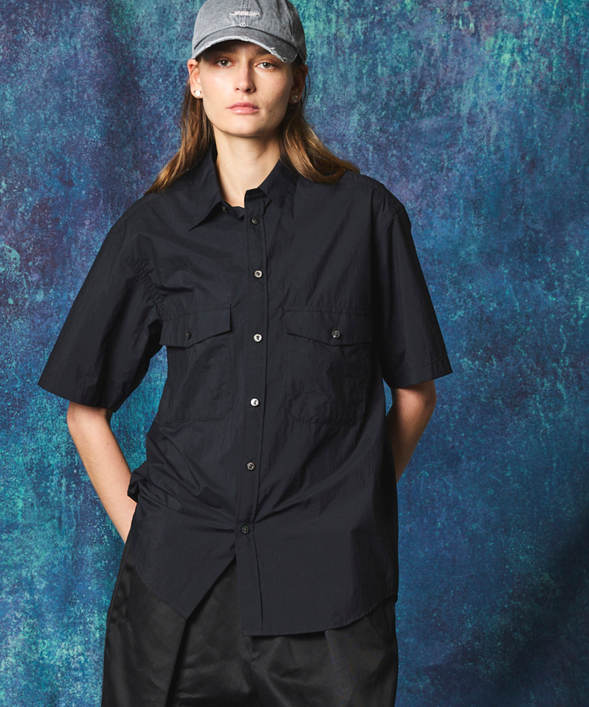 Hyper Waterproof Taffeta Dress-Over Short Sleeve Fatigue Shirt