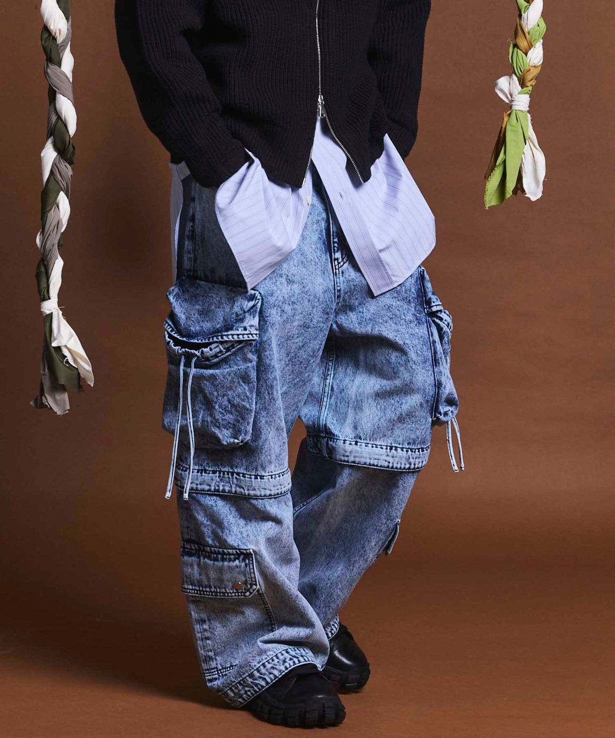 Big Pocket 2WAY Buggy Denim Cargo Pants