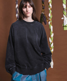 Sandblasting Sweat Prime-Over Crew Neck Pullover