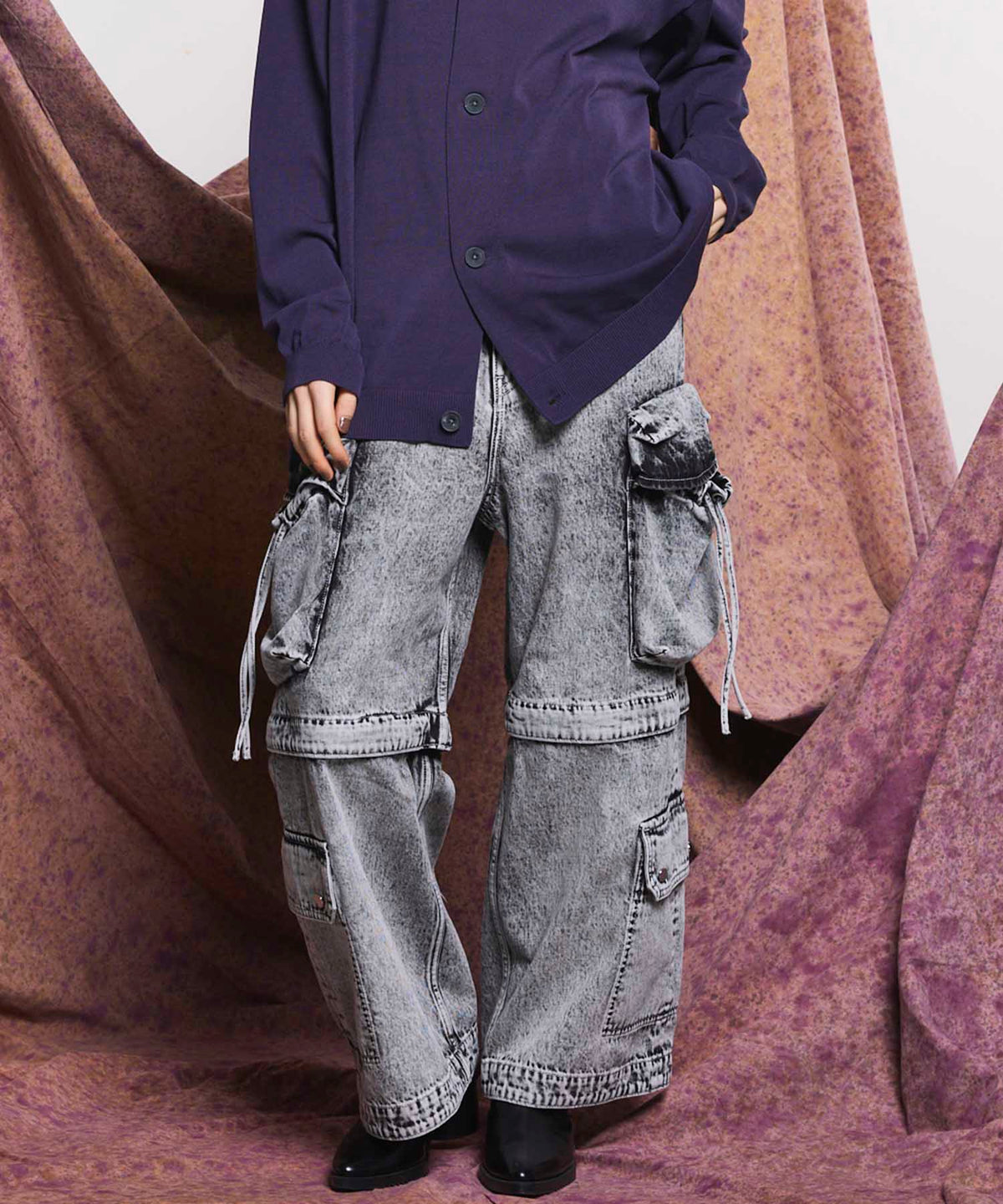 Big Pocket 2WAY Buggy Denim Cargo Pants