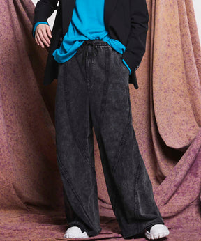 【PRE-ORDER】Chemical Over-Dyed Inside-Out Sweat Wide Pants