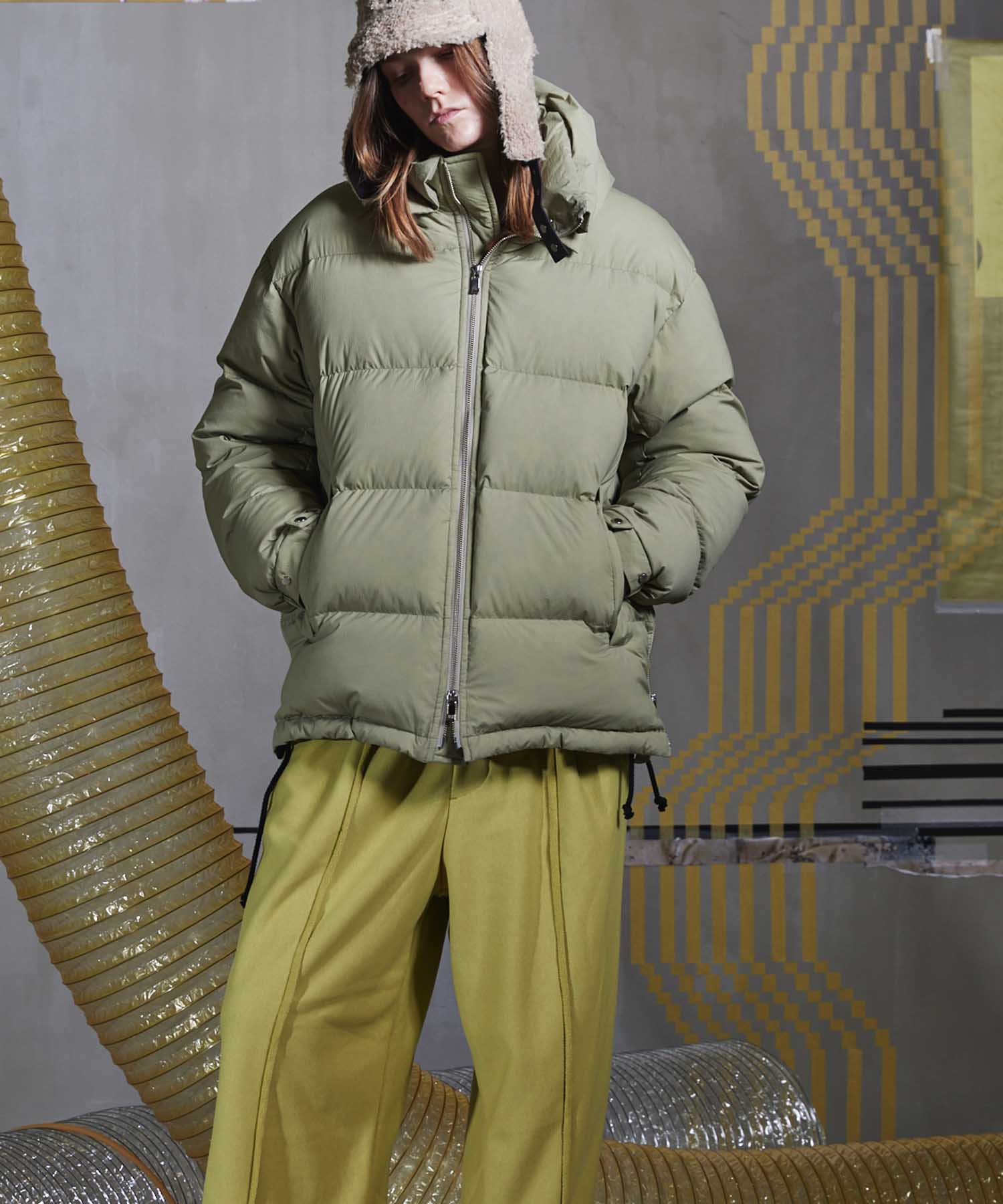 Stretch Nylon Prime-Over Down Jacket