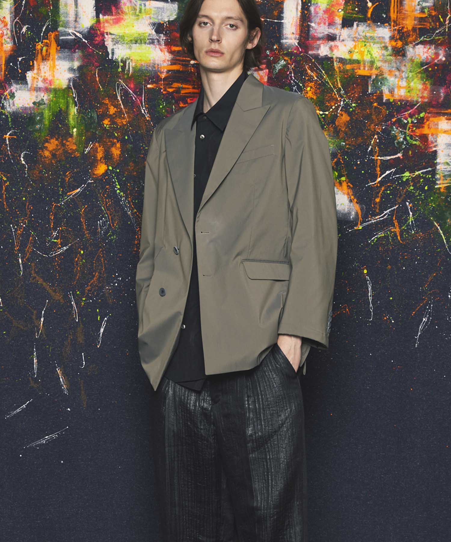 【LIMITED EDITION】Dress-Over Peaked Lapel Semi-Double Tailored Jacket