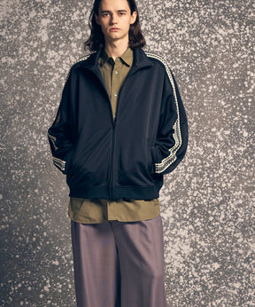 Prime-Over Crochet Line Track Jacket