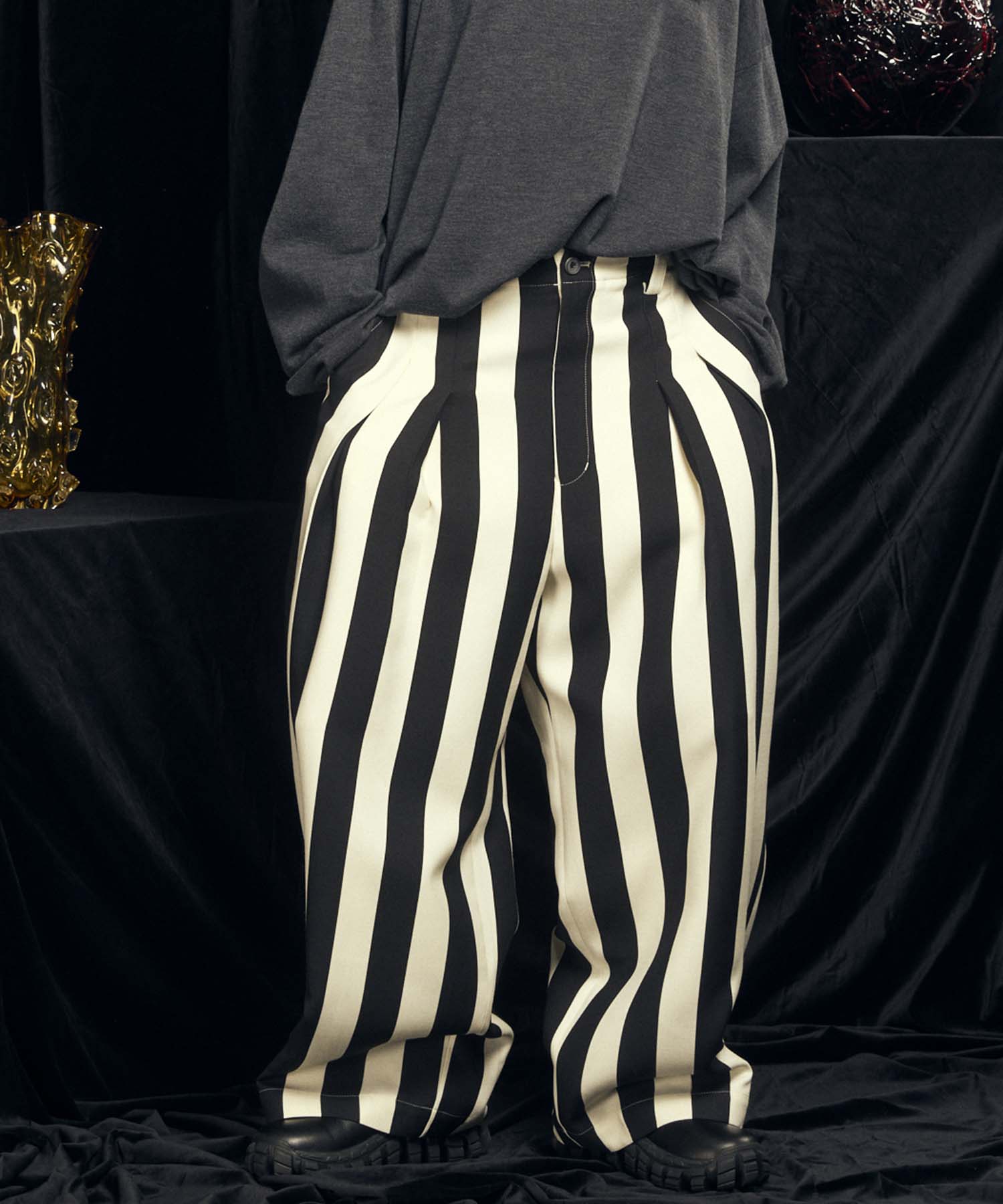 【Italian Dead Stock Fabric】Prime-Wide Two-Tuck Pants