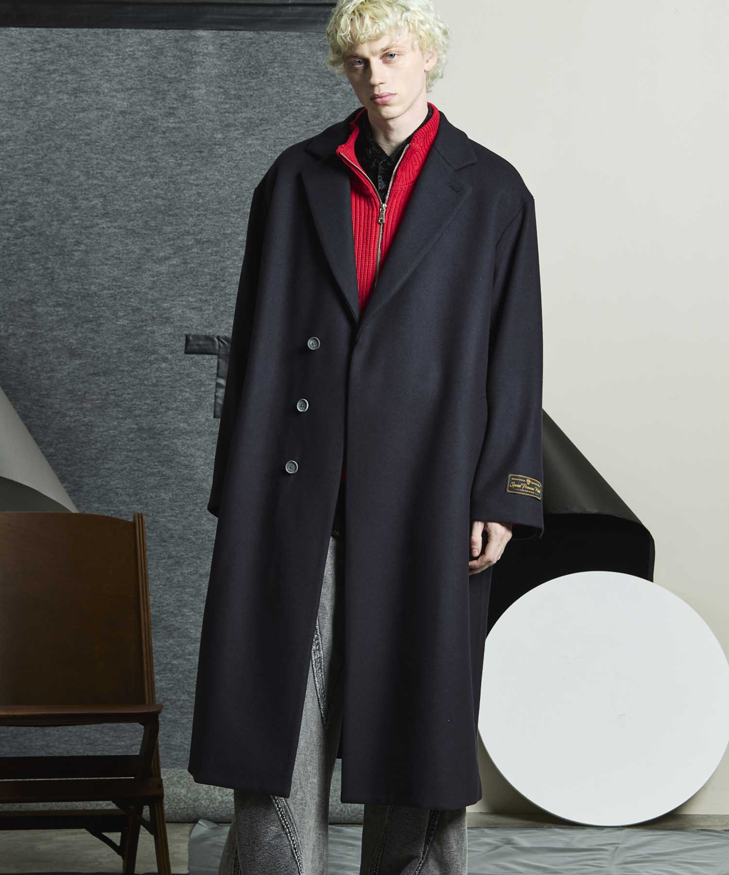 Super170s Prime-Over Melton Chesterfield Coat