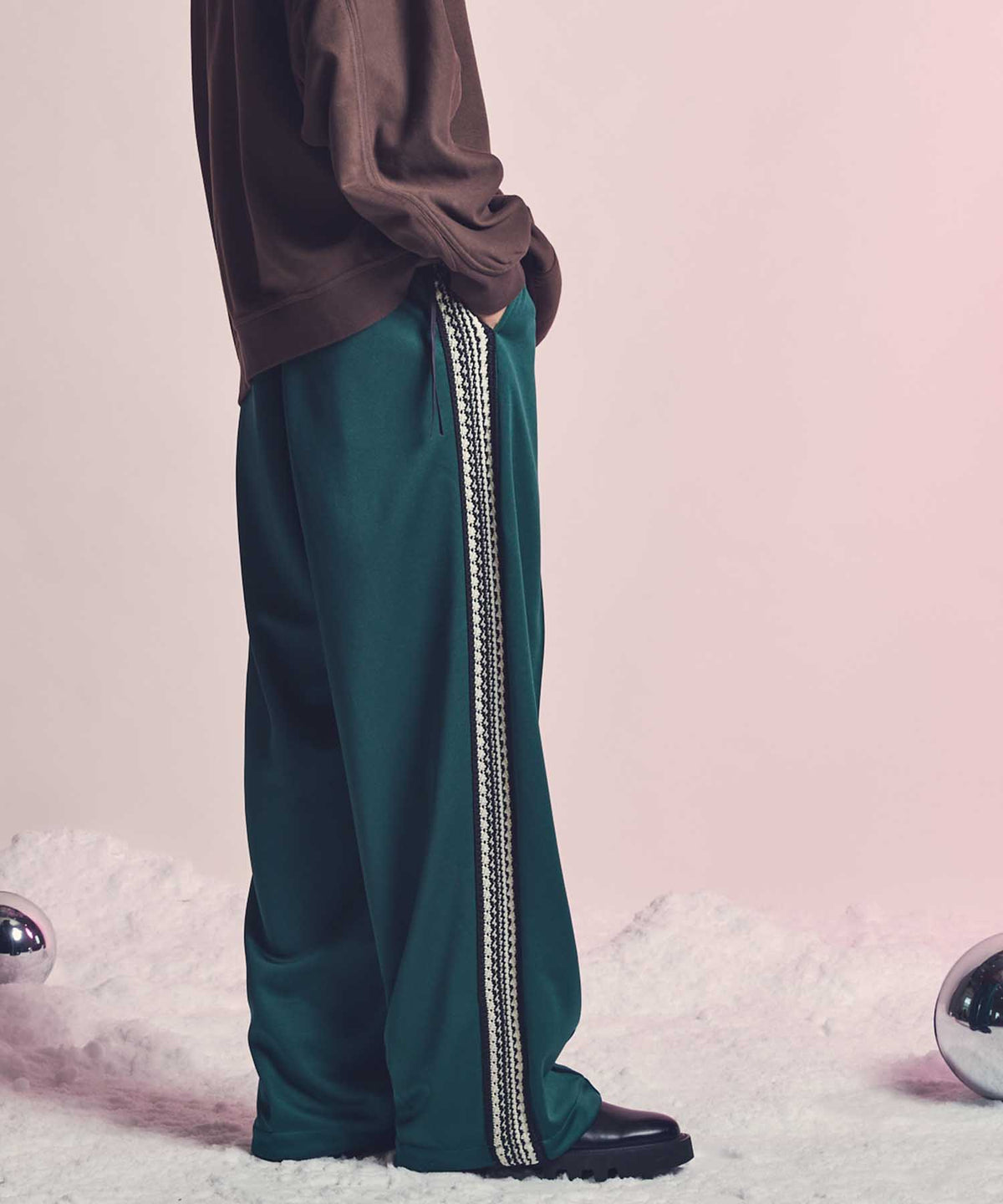 Crochet Side Line Prime-Wide Easy Pants