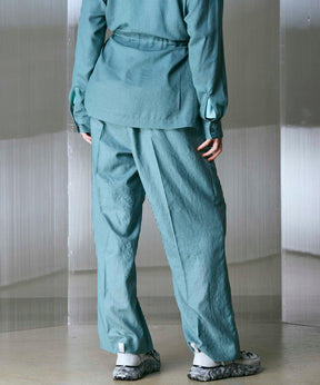 Calendering Triacetate One-Tuck Wide Pants