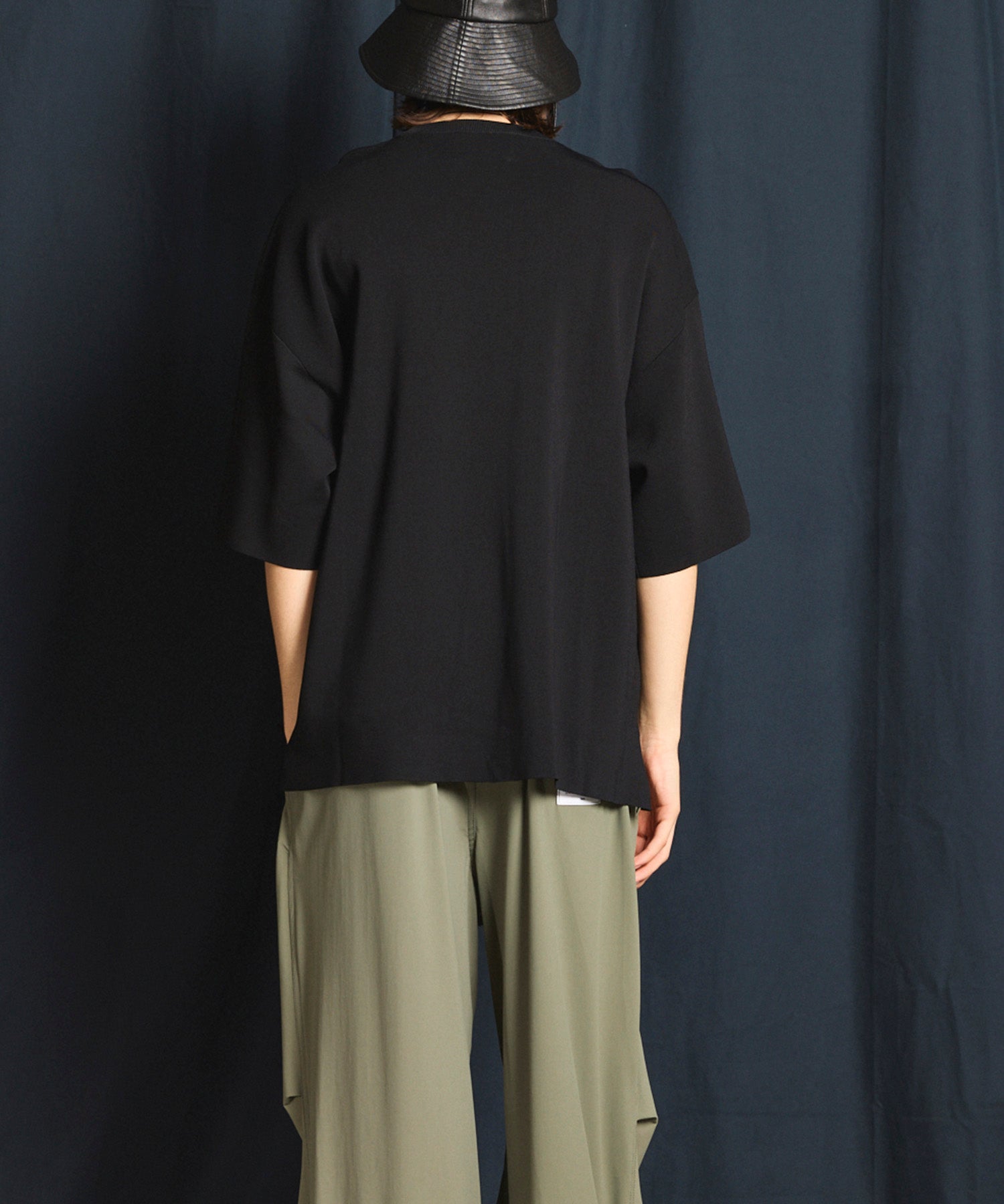 【SALE】16G Prime-Over Crew Neck Milano Rib Knit T-Shirt