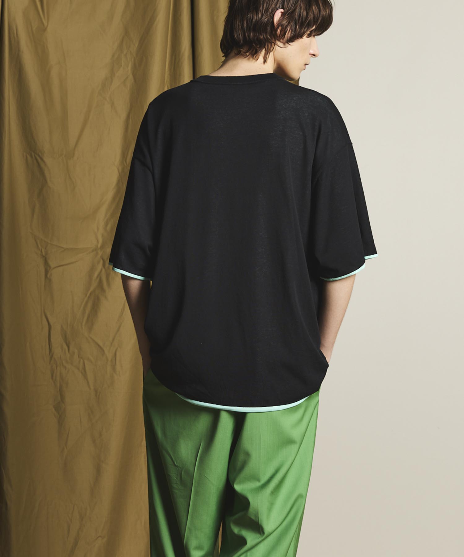 Prime-Over Reversible Crew Neck Knit T-Shirt