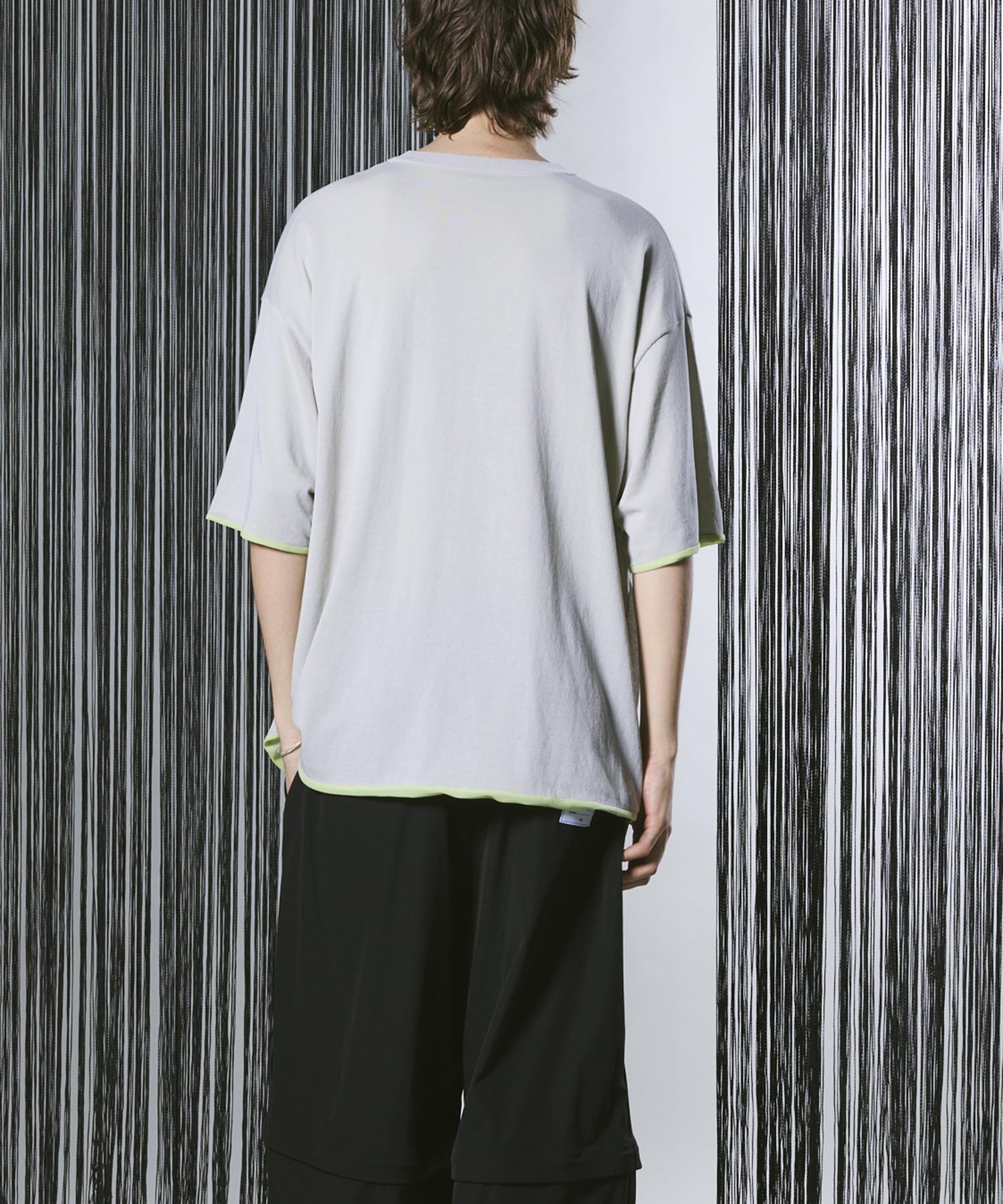 Prime-Over Reversible Crew Neck Knit T-Shirt