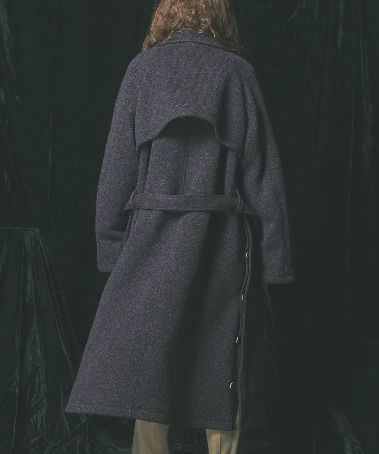 【Italian Dead Stock Fabric】Prime-Over Soutien Collar Coat