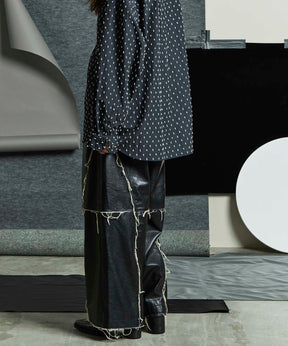 【PRE-ORDER】Artificial Leather Wide Pants