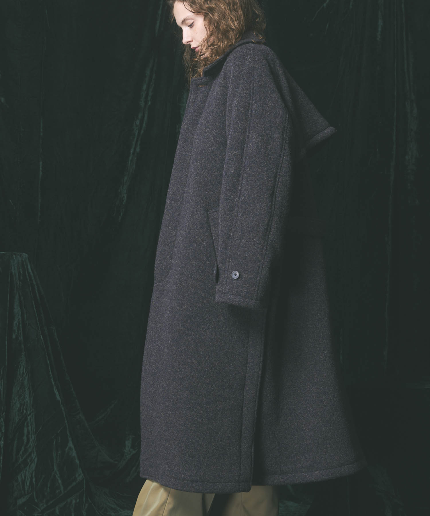 【Italian Dead Stock Fabric】Prime-Over Soutien Collar Coat