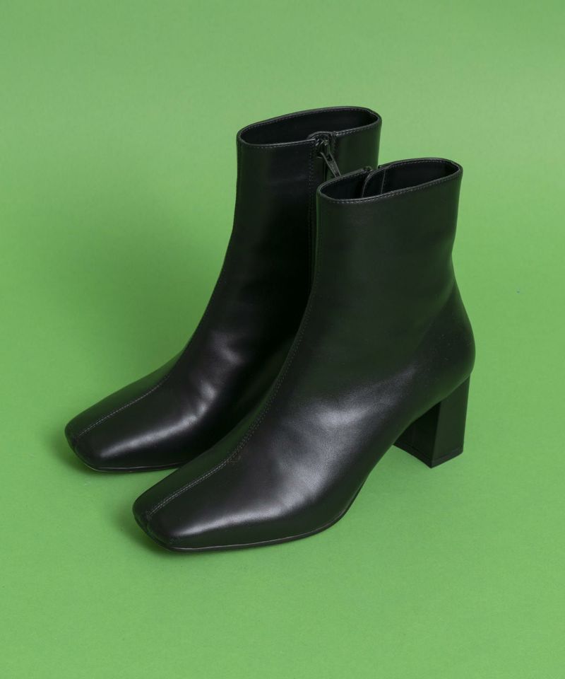 【SALE】Vegan Leather Short Boots