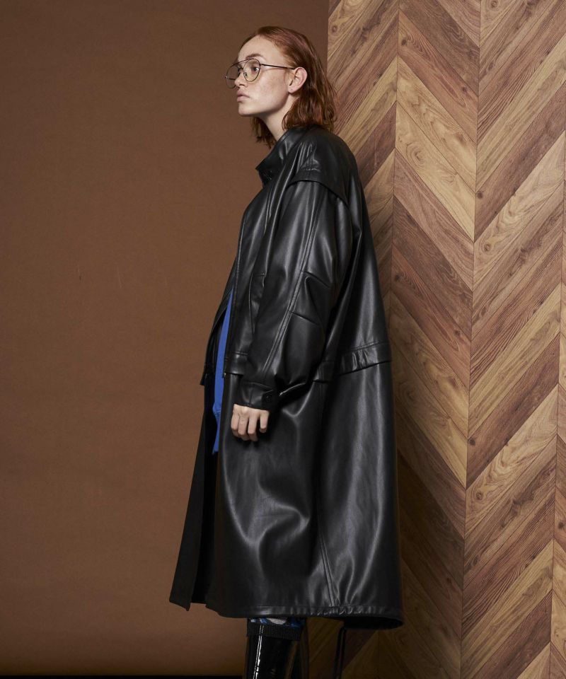 【SALE】Vegan Leather Mods Coat