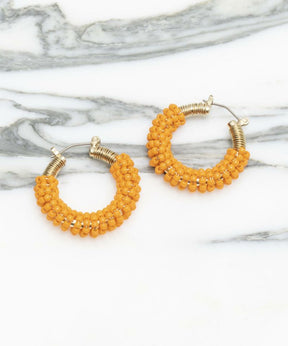 Beads Hoop Pierced Earrings