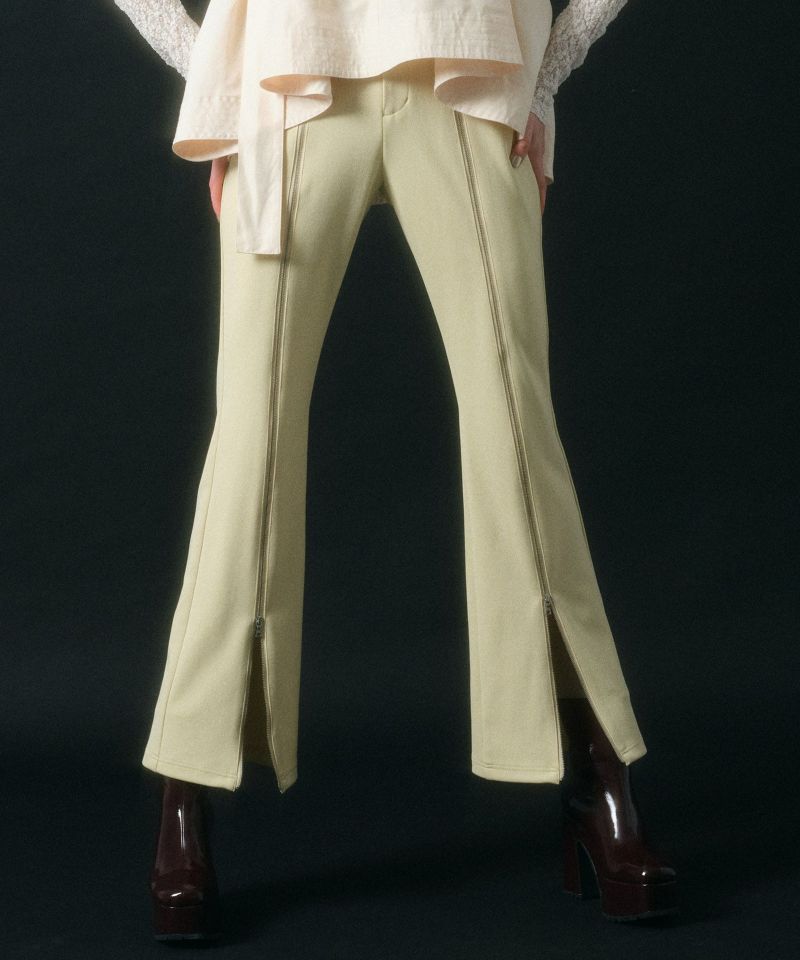 【SALE】Front Zip Flare Pants