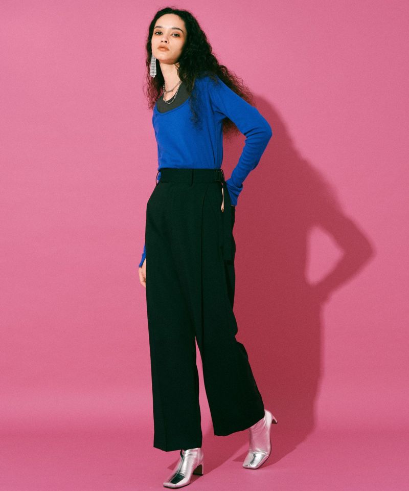 【SALE】Color Wide tapered Pants