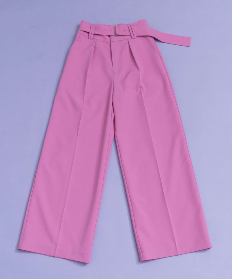 【SALE】Belted Yoke Wide Pants