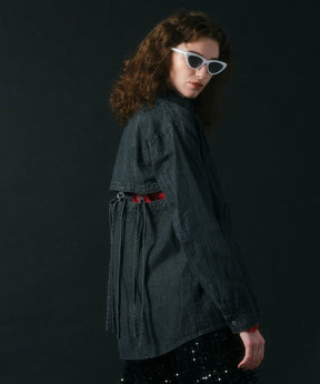 【SALE】Back Strap Denim Shirt