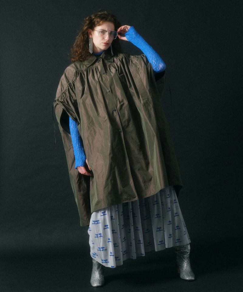 【SALE】2way Chambray Taffeta Coat