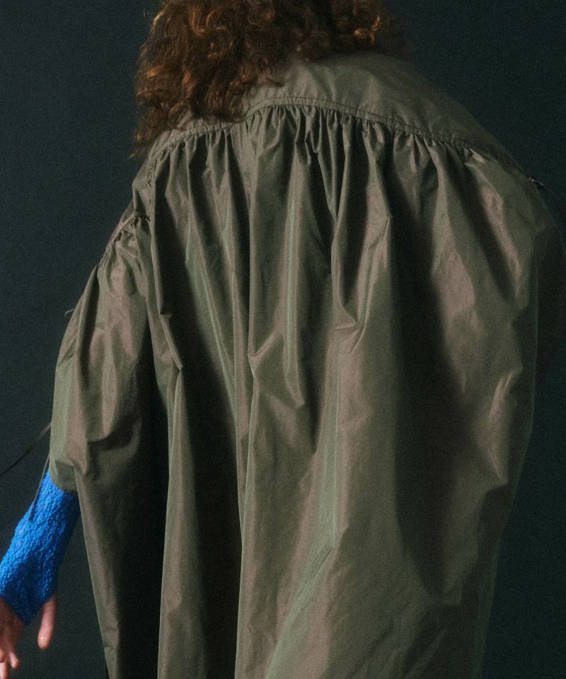 【SALE】2way Chambray Taffeta Coat