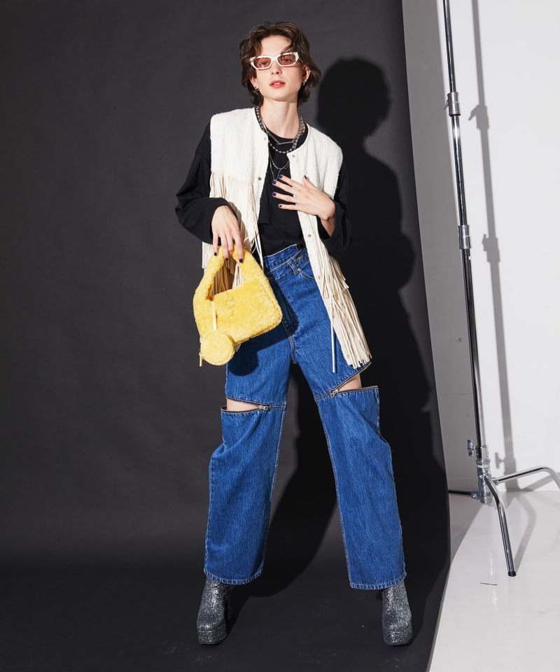 Side Slash Denim Pants