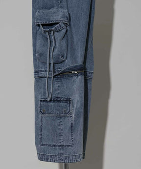 Low Waist Cargo Denim Pants