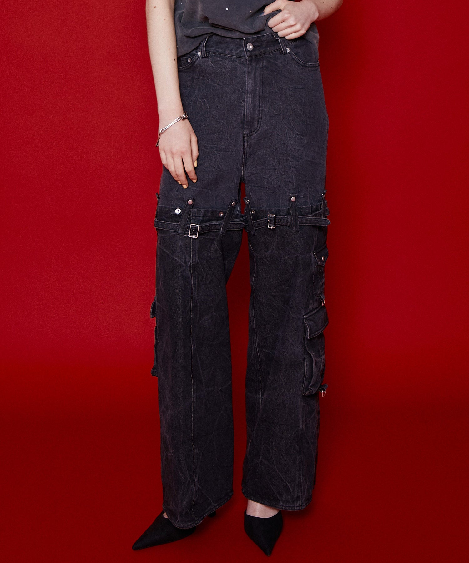 【SALE】Cargo Denim Pants