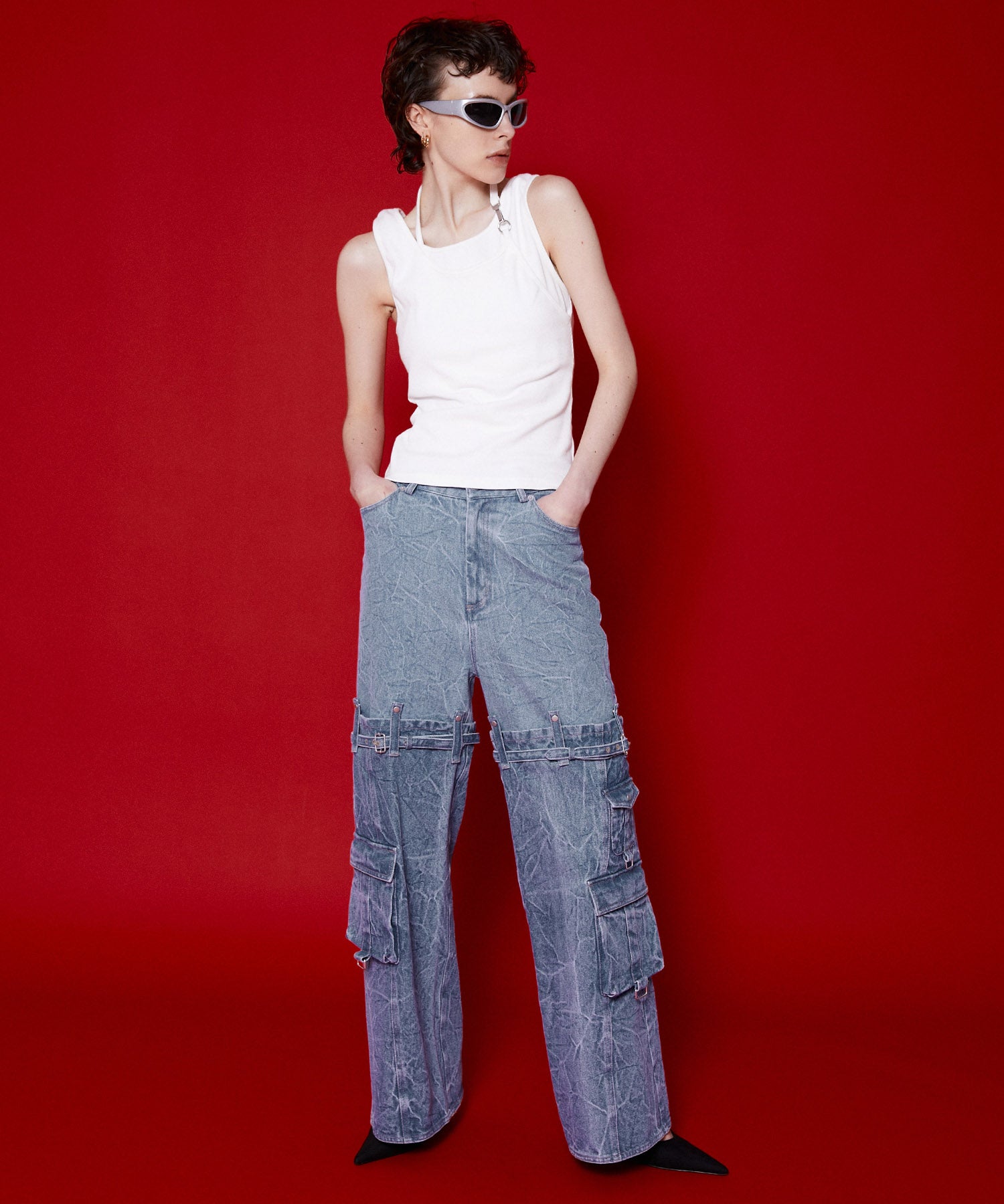 【SALE】Cargo Denim Pants