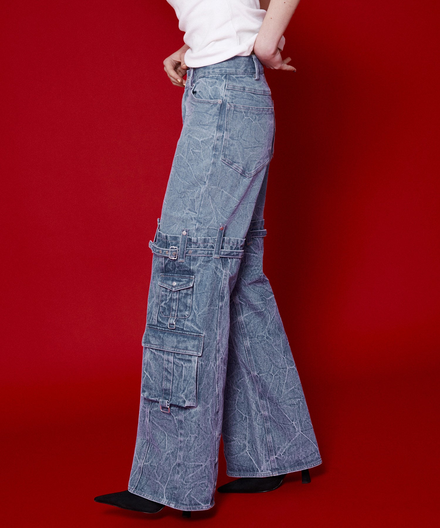 【SALE】Cargo Denim Pants