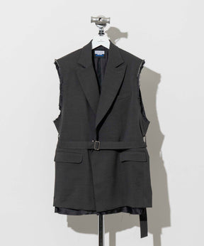 Cut-Off Peaked Lapel Tielocken Gilet