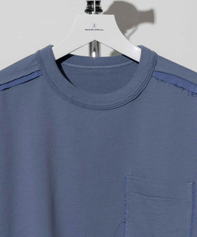 Cut-Off Prime-Over Crew Neck Pocket T-Shirt