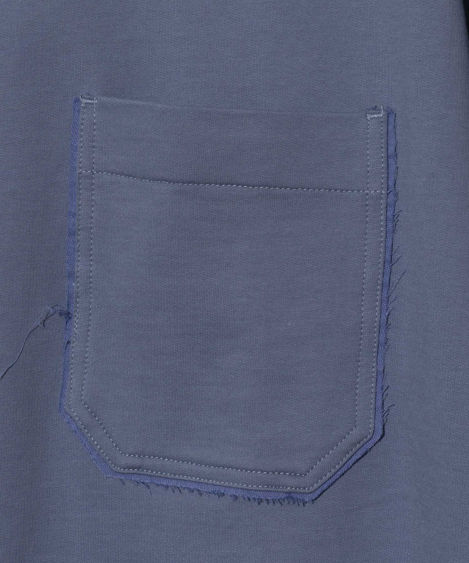 Cut-Off Prime-Over Crew Neck Pocket T-Shirt