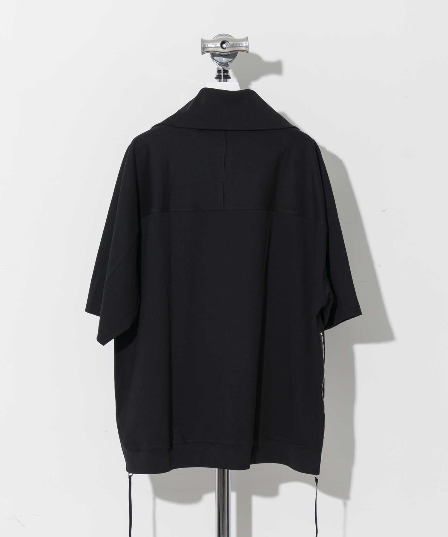 Heavy-Weight Cotton Prime-Over Sailor Collar Half Zip T-Shirts