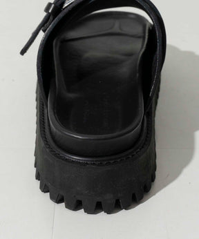 【SPECIAL SHOES FACTORY COLLABORATION】Italian Vibram Sole Double Monk Buckle Sandal Made In TOKYO